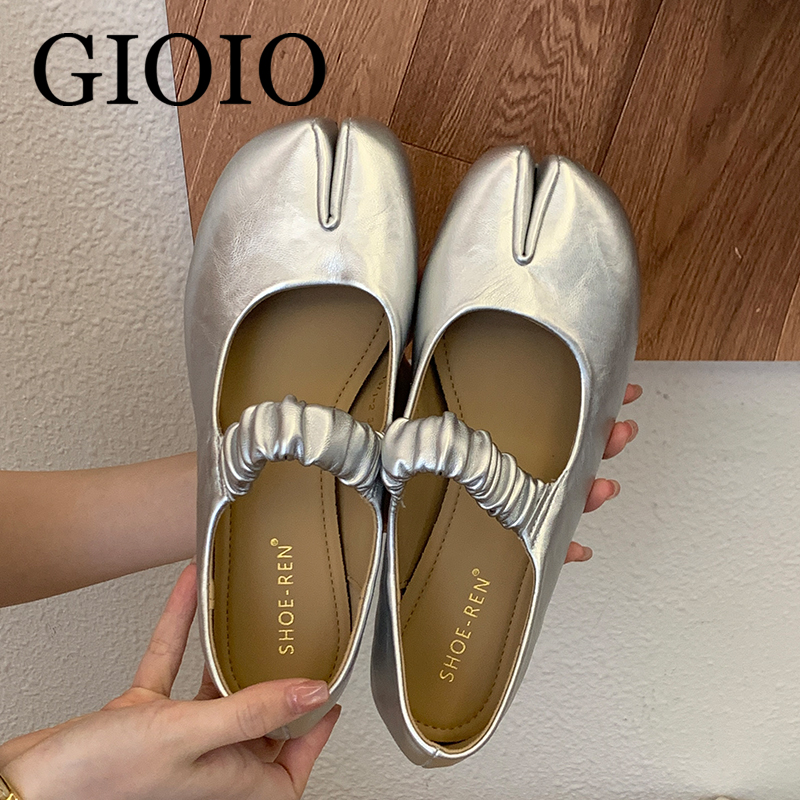 Women'S Shoes Loafers Black - New Silver Women Ballets Flats Split