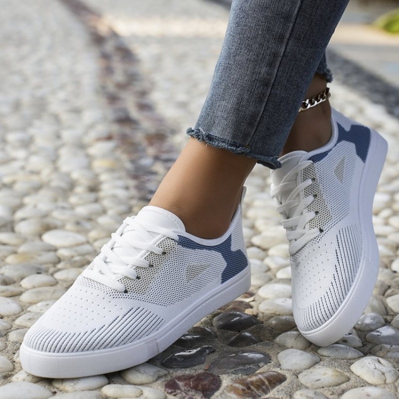 Women'S Shoes Com - Women Casual Sneakers Woven Look Lace