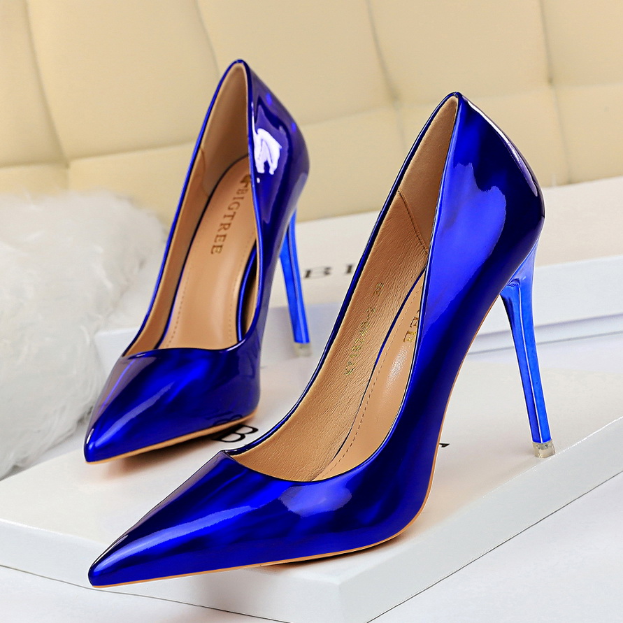 Women'S Shoes Navy Blue - Women Fetish 10.5cm High Heels Pumps
