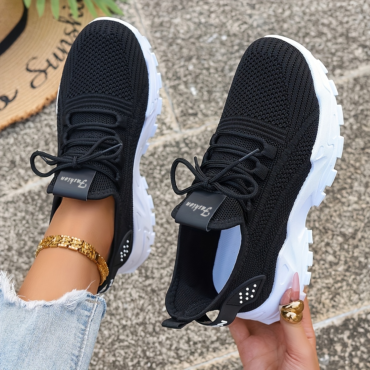 Women'S Shoes Com - Breathable Knit Sneakers Fashion Comfortable Slip