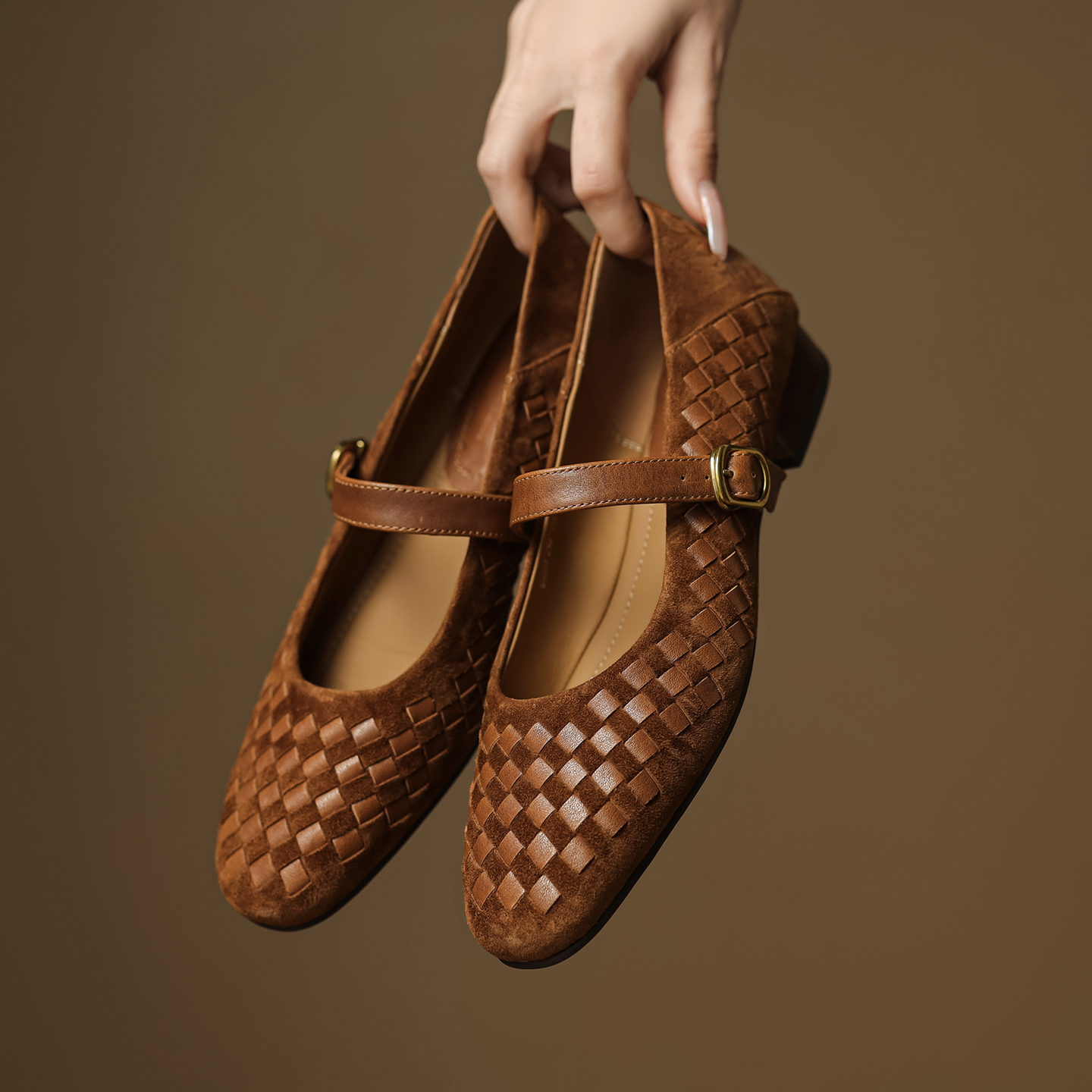 Women'S Shoes To Men'S - Handmade Genuine Woven Texture Low heels