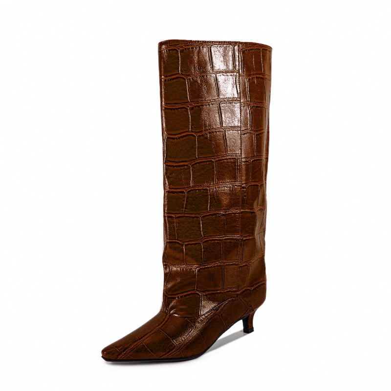 Wide Fit Heels - Kitten Heel Wide Calf Boots, Comfort