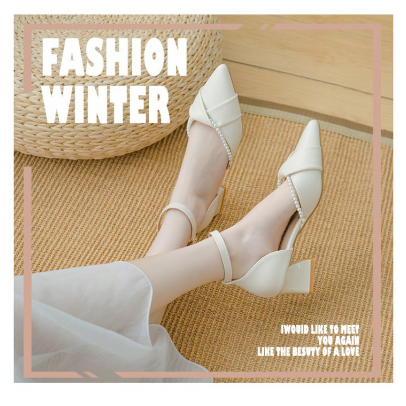 Wide Fit Heels - Pearl Ankle Strap High Heels 2026