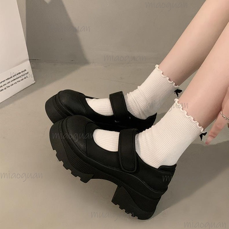 Black Retro Heightening Thick  - Women'S Shoes Loafers Black recensione e prezzo