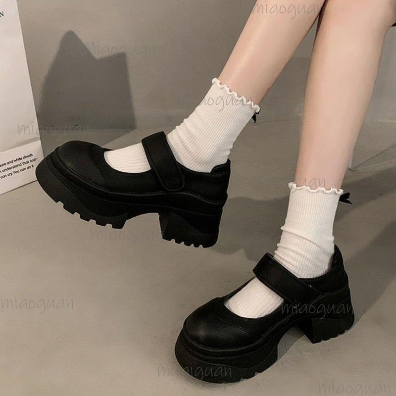 Black Retro Heightening Thick  - Women'S Shoes Loafers Black recensione e prezzo