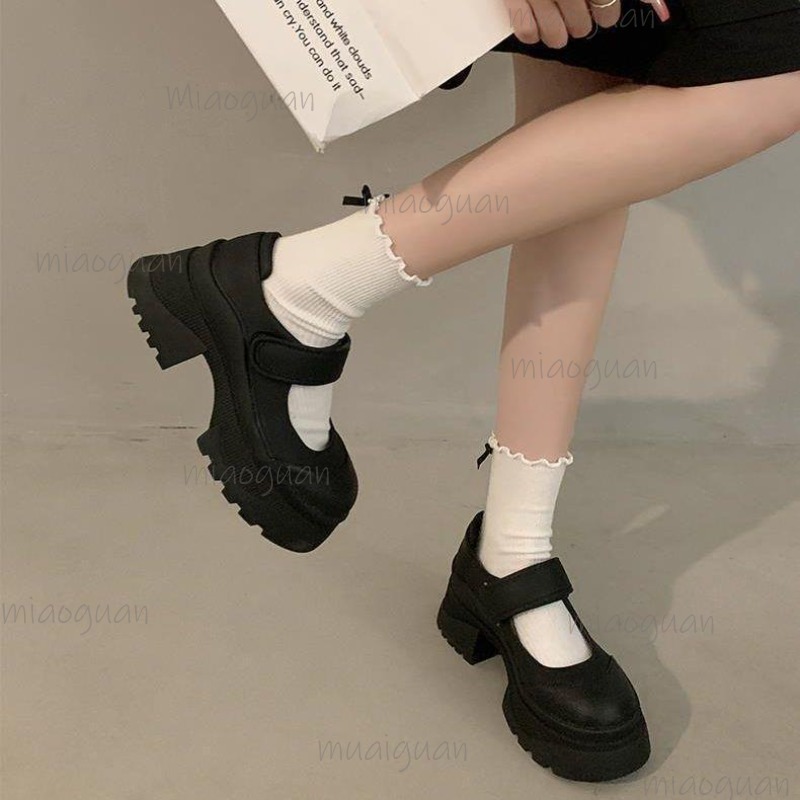 Black Retro Heightening Thick  - Women'S Shoes Loafers Black recensione e prezzo