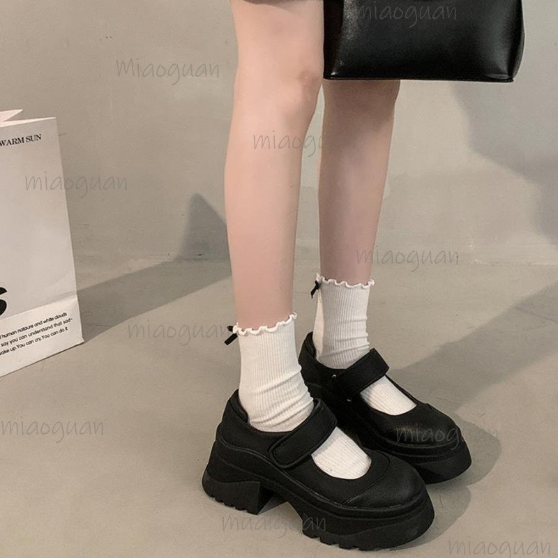 Black Retro Heightening Thick  - Women'S Shoes Loafers Black recensione e prezzo