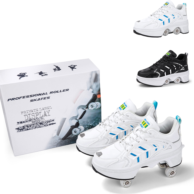 4 Wheels Retractable Roller Sk - Women'S Shoes To Men'S recensione e prezzo
