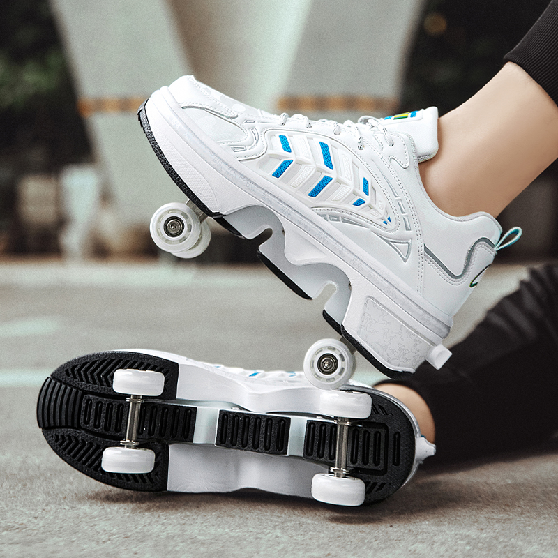 4 Wheels Retractable Roller Sk - Women'S Shoes To Men'S recensione e prezzo