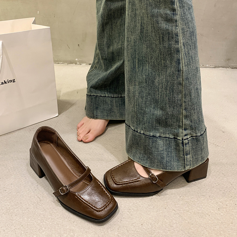 Spring New Retro Thick Heel Ma - Women Shoes Nb recensione e prezzo