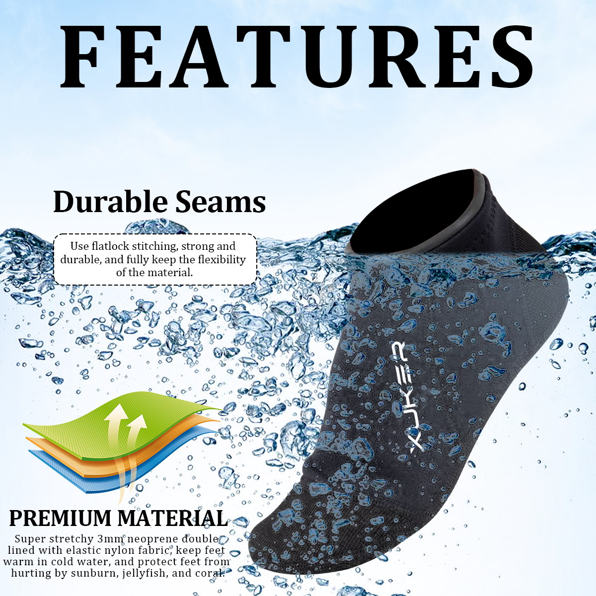 Men's Women's 3mm Neoprene Soc - Women'S Shoes For Neuropathy recensione e prezzo