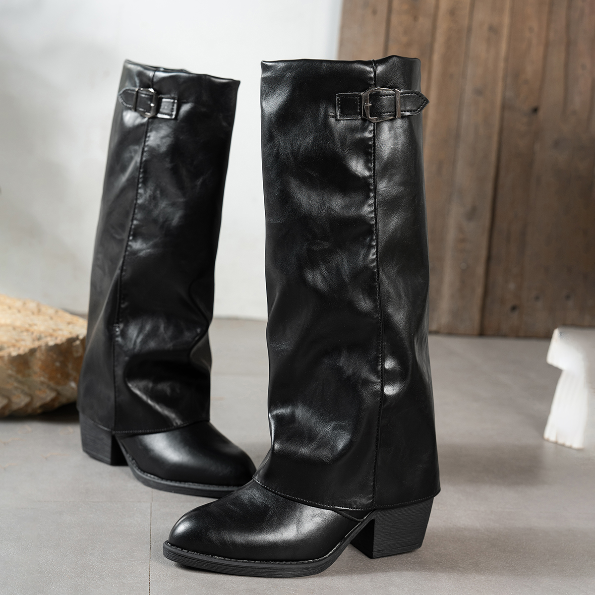 Women's Fashion Folding Knee-h - Wide Fit Heels recensione e prezzo