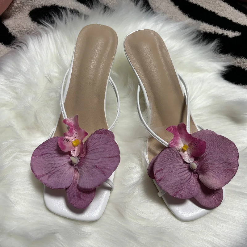 Orchid Flower Summer New High  - Women'S Shoes Navy Blue recensione e prezzo