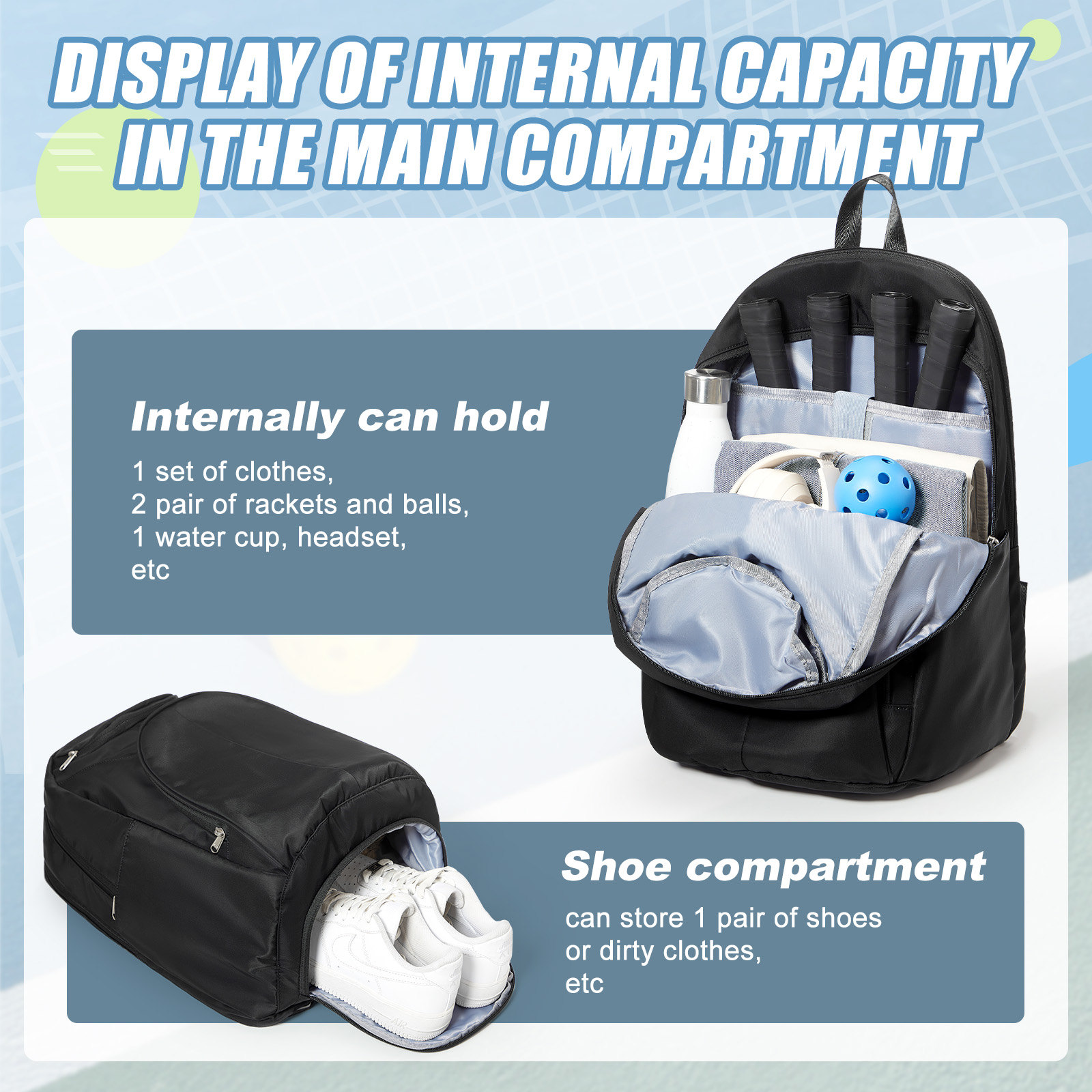 Tennis Bag Tennis Backpack 2 R - Women'S Shoes To Men'S recensione e prezzo