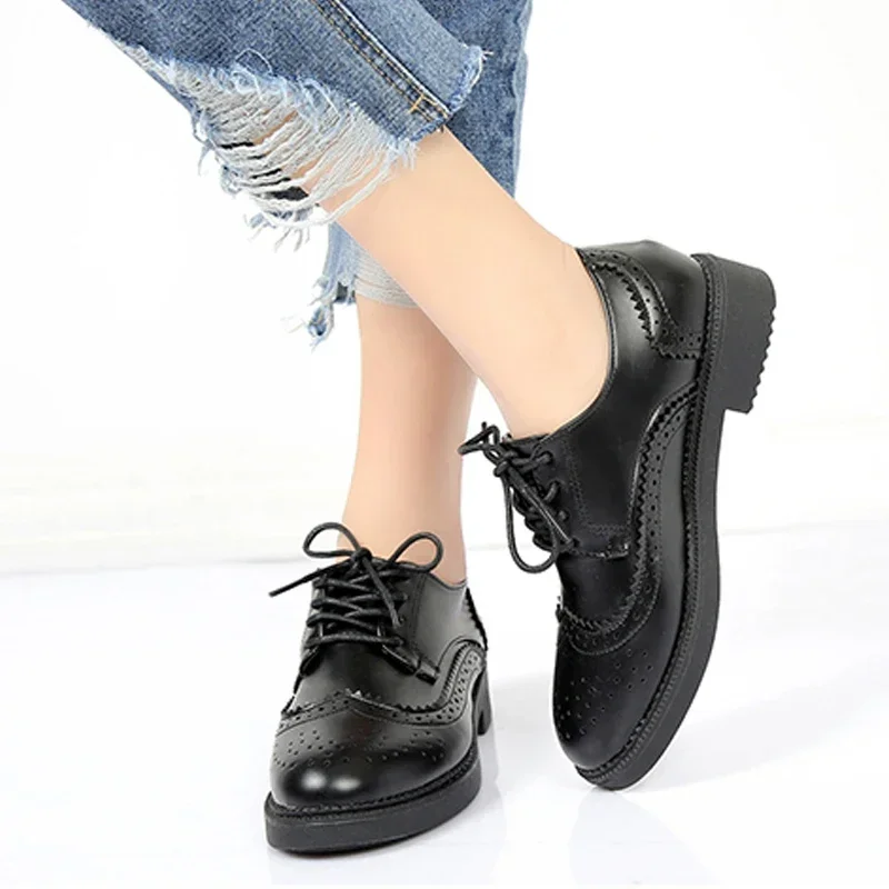 2025 Autumn Women Oxford Flats - Women'S Shoes Loafers Black recensione e prezzo