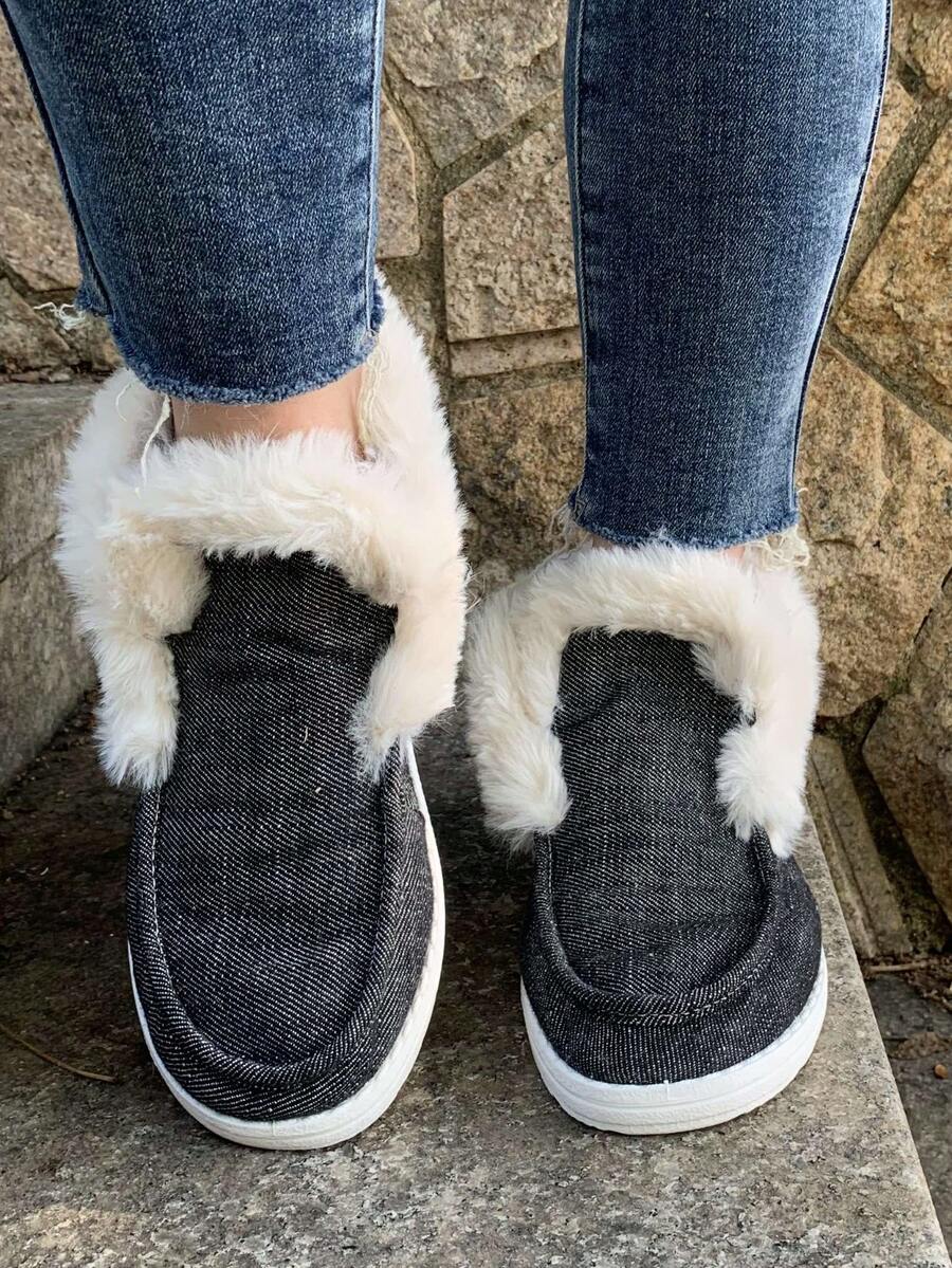 Womens Winter Black Faux Fur S - Women'S Shoes Loafers Black recensione e prezzo