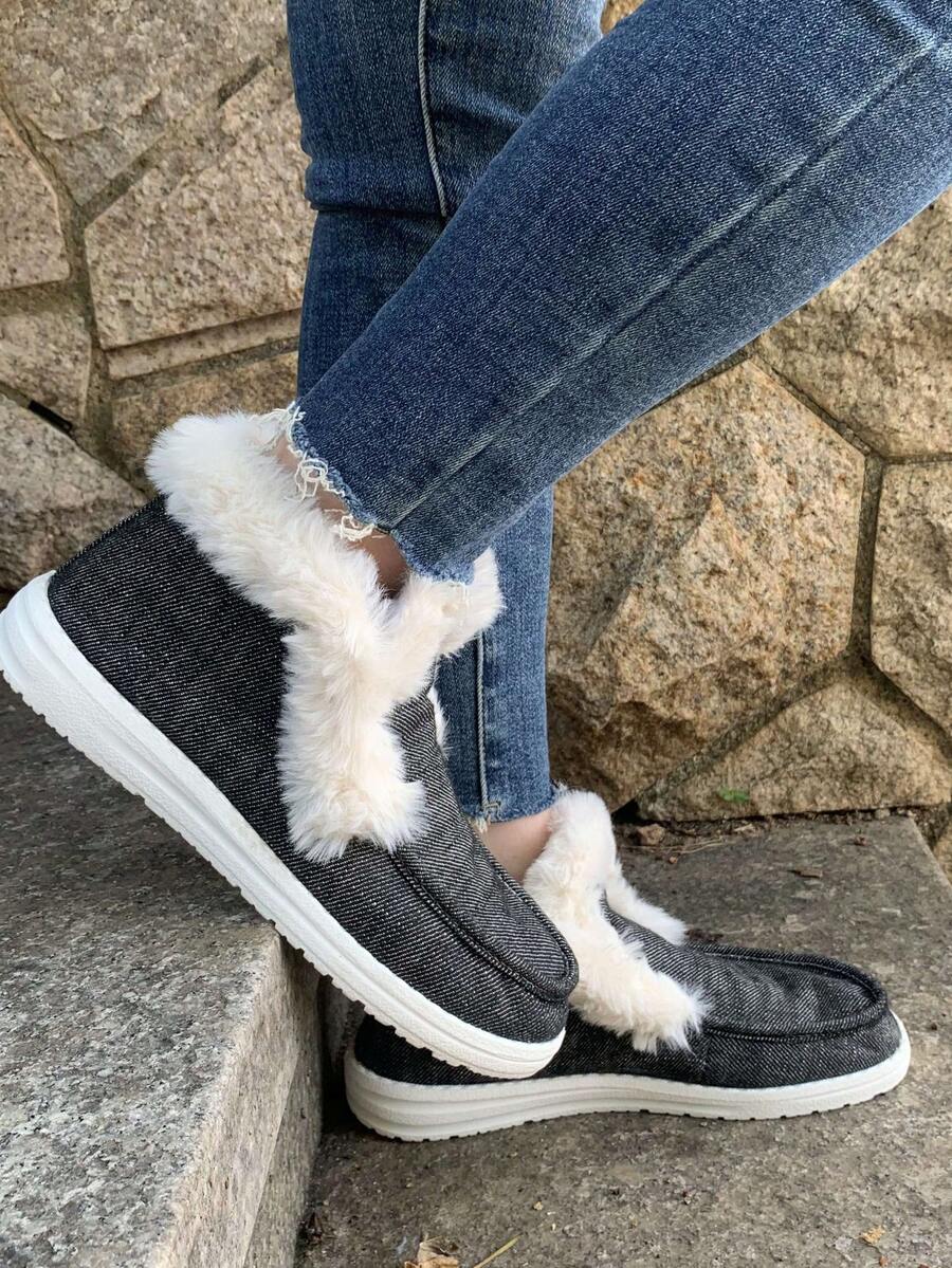 Womens Winter Black Faux Fur S - Women'S Shoes Loafers Black recensione e prezzo