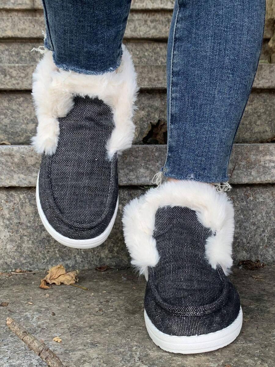 Womens Winter Black Faux Fur S - Women'S Shoes Loafers Black recensione e prezzo
