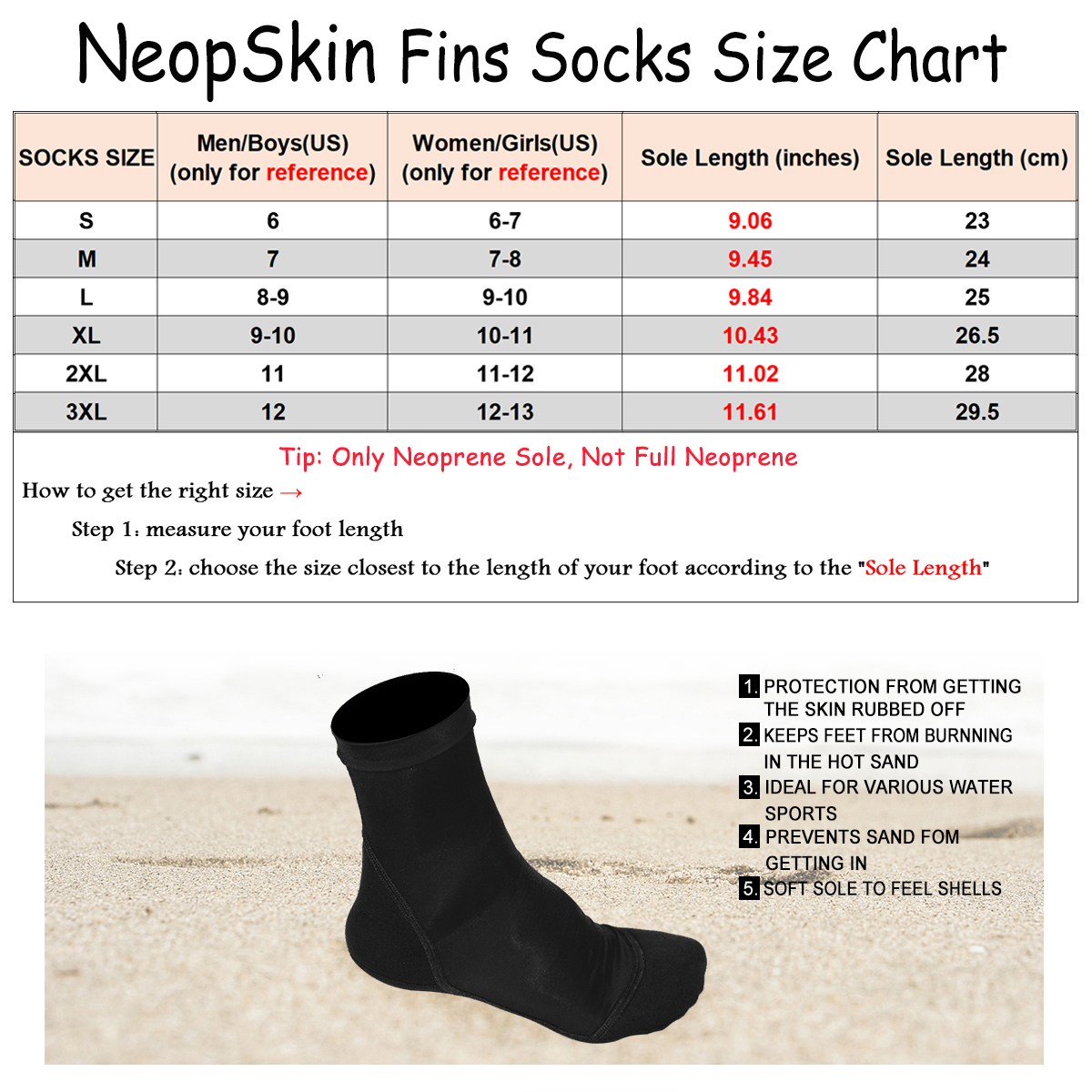 Neoprene Fin Socks for Sand Be - Women'S Shoes For Neuropathy recensione e prezzo