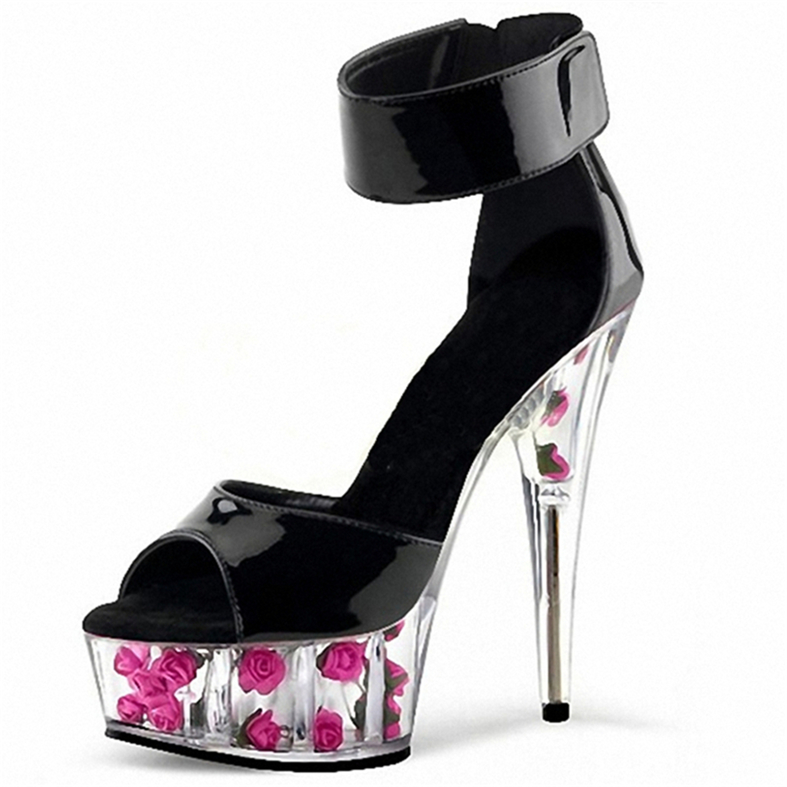 Neo Gothic Heels 15cm - Black  - Wide Fit Heels recensione e prezzo