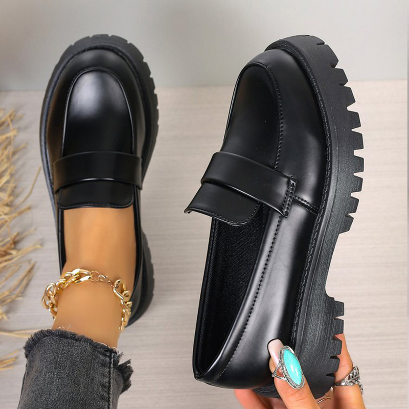 Women's Leather British JK Sty - Women'S Shoes Loafers Black recensione e prezzo