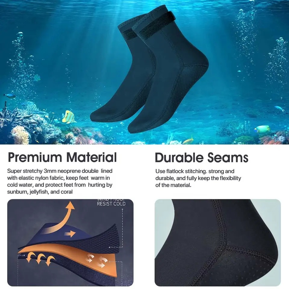 5mm Neoprene Diving Socks Wets - Women'S Shoes For Neuropathy recensione e prezzo