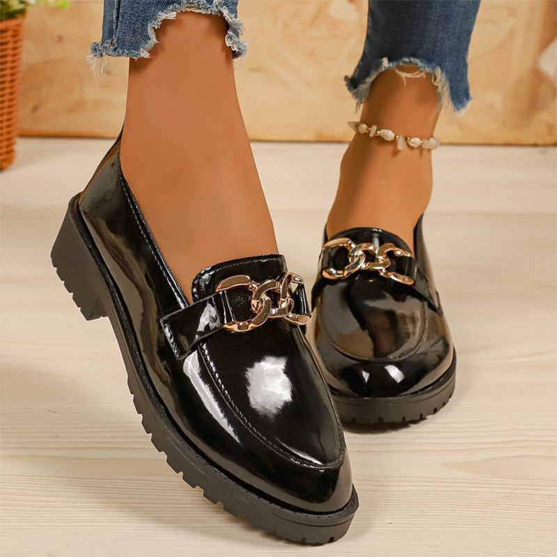 Black Patent Leather Loafers f - Women'S Shoes Loafers Black recensione e prezzo