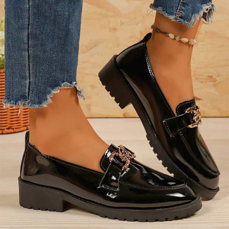 Black Patent Leather Loafers f - Women'S Shoes Loafers Black recensione e prezzo
