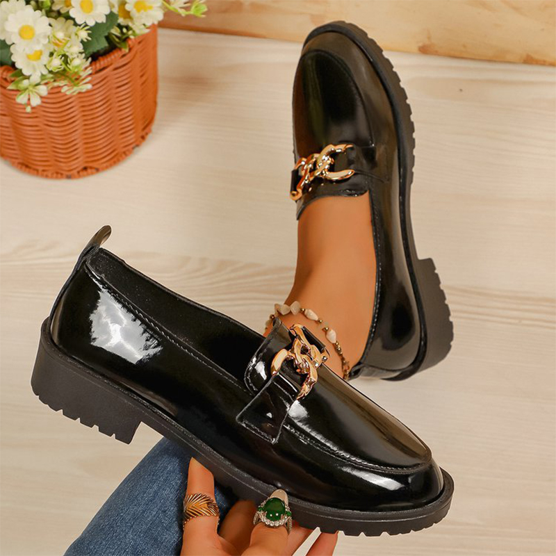 Black Patent Leather Loafers f - Women'S Shoes Loafers Black recensione e prezzo