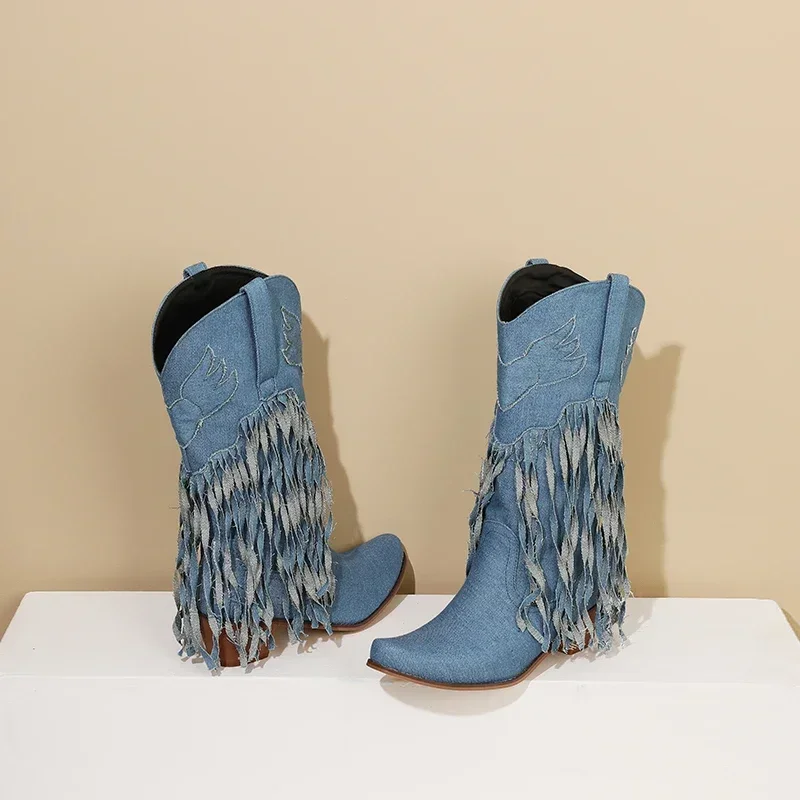 Winter Western Women Mid-calf  - Women'S Shoes Navy Blue recensione e prezzo