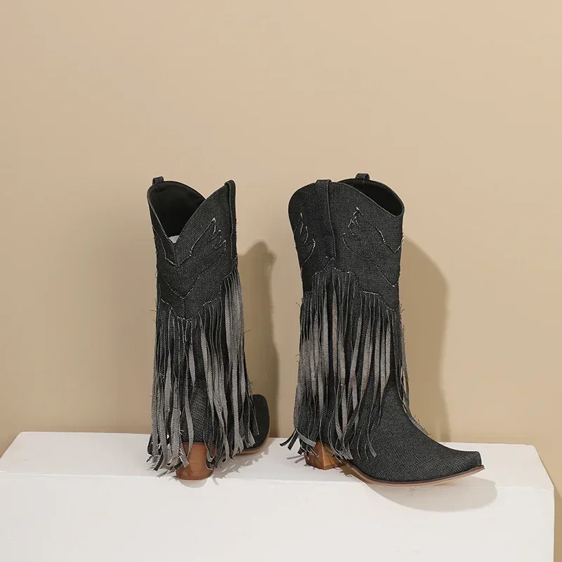 Winter Western Women Mid-calf  - Women'S Shoes Navy Blue recensione e prezzo