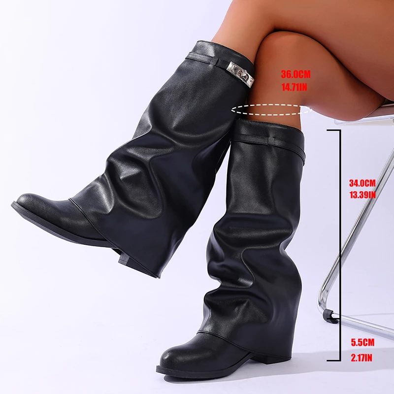 Brand Design Black Pu Leather  - Wide Fit Heels recensione e prezzo