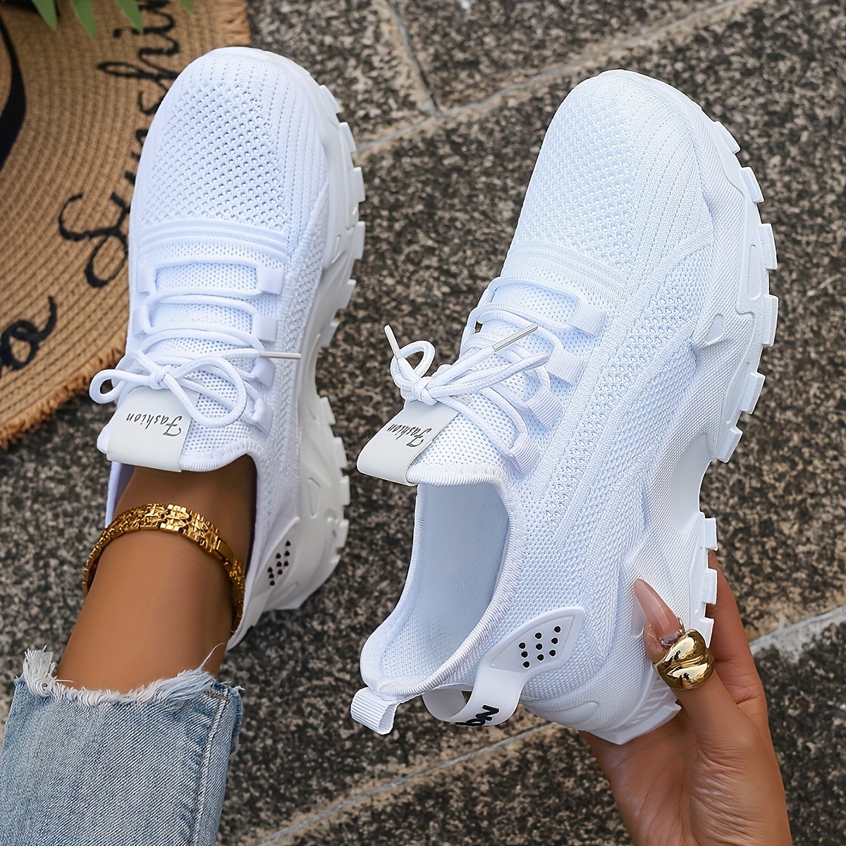 Breathable Knit Sneakers Fashi - Women'S Shoes Com recensione e prezzo