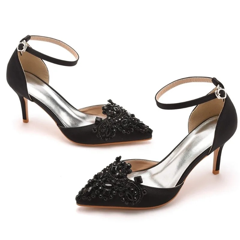Strap Sandals Party Rhinestone - Women'S Shoes Navy Blue recensione e prezzo