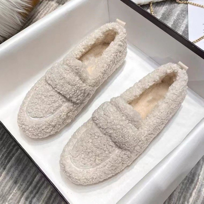 Women's Thick Sole Furry Shoes - Women'S Shoes Loafers Black recensione e prezzo