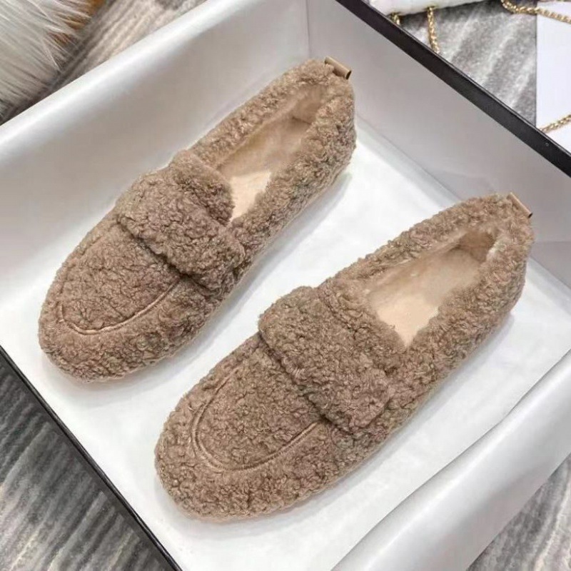 Women's Thick Sole Furry Shoes - Women'S Shoes Loafers Black recensione e prezzo