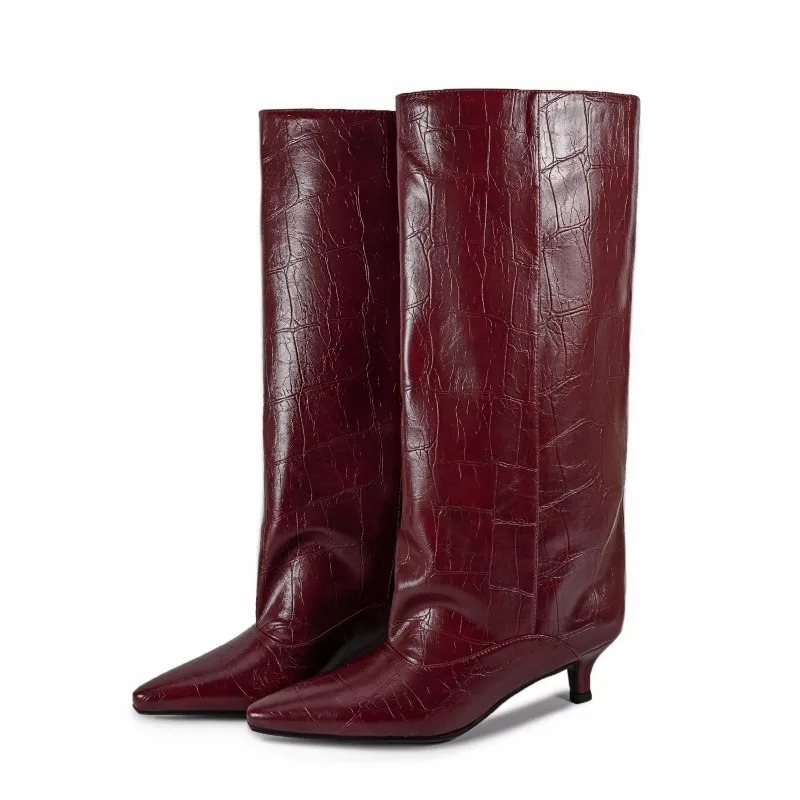 Kitten Heel Wide Calf Boots, C - Wide Fit Heels recensione e prezzo