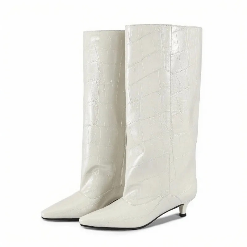 Kitten Heel Wide Calf Boots, C - Wide Fit Heels recensione e prezzo