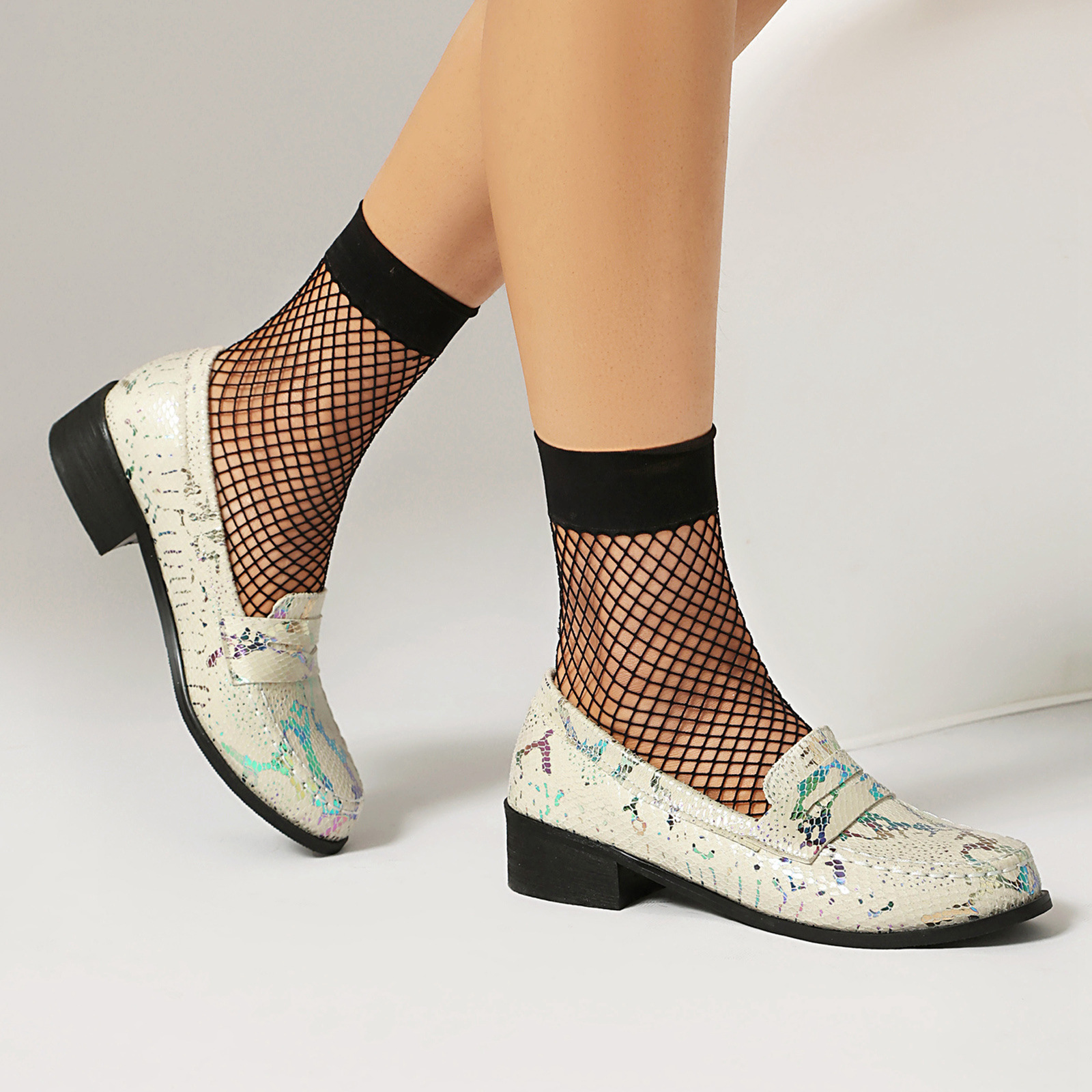 Women's Snake Print Loafers Lo - Women'S Shoes Loafers Black recensione e prezzo