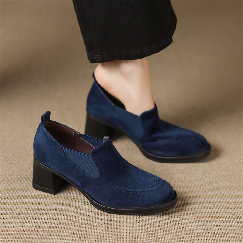 New Spring/Autumn Sheep Suede  - Women'S Shoes Navy Blue recensione e prezzo