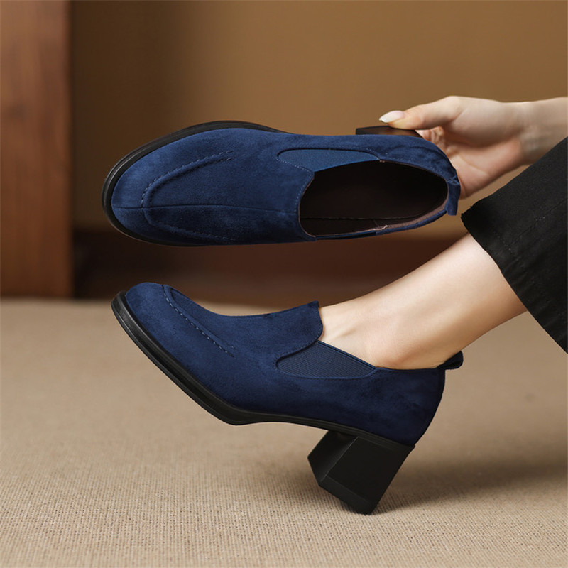 New Spring/Autumn Sheep Suede  - Women'S Shoes Navy Blue recensione e prezzo