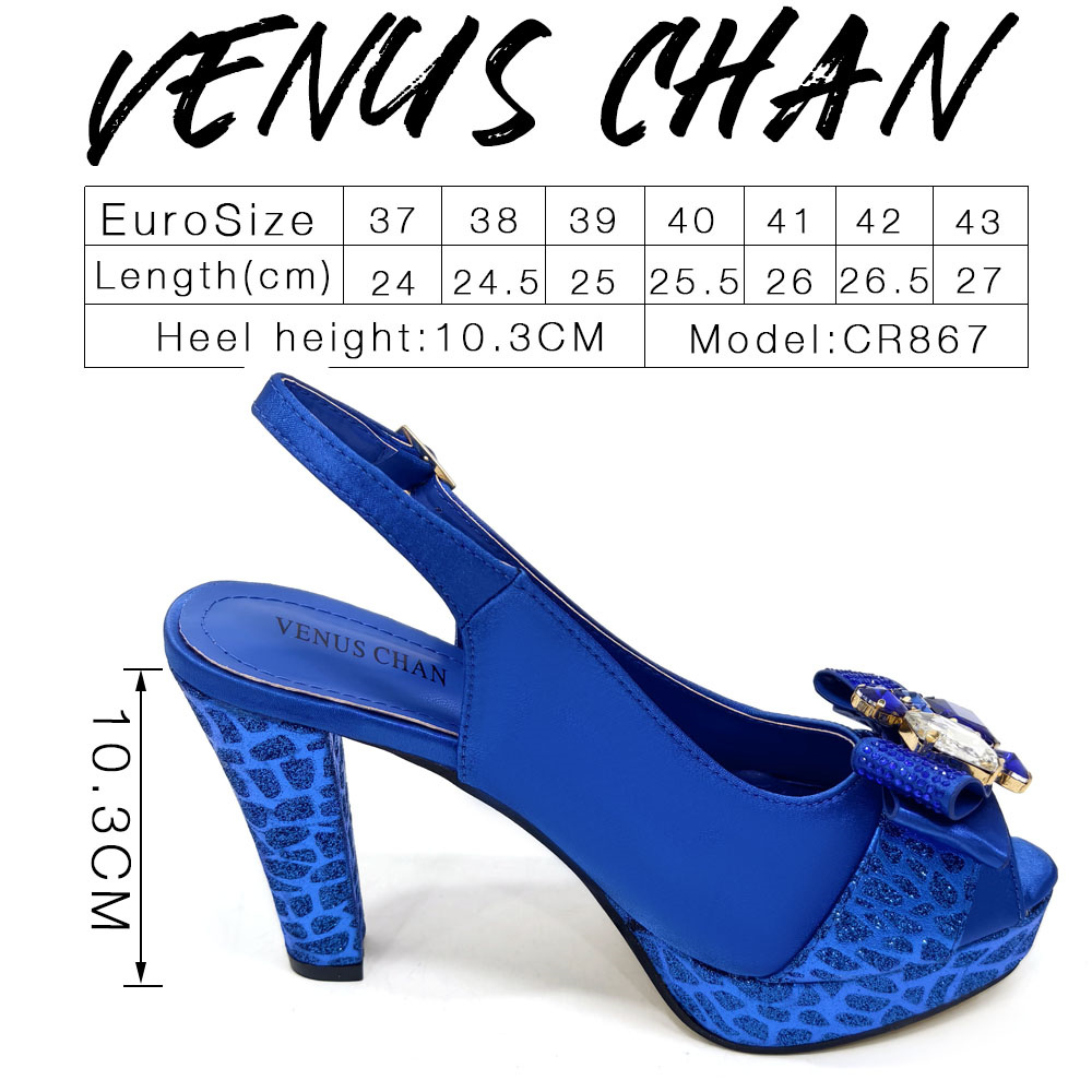 2024 Rhinestone Design INS Hot - Women'S Shoes Navy Blue recensione e prezzo